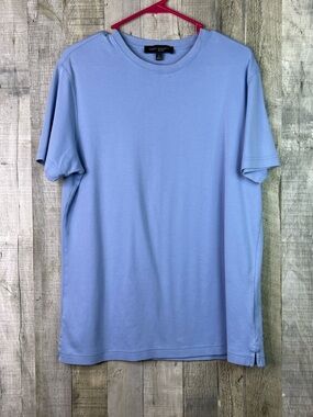 Robert Barakett Montreal “The Georgia Crew” Large Blue Short Sleeve Crewneck Tee